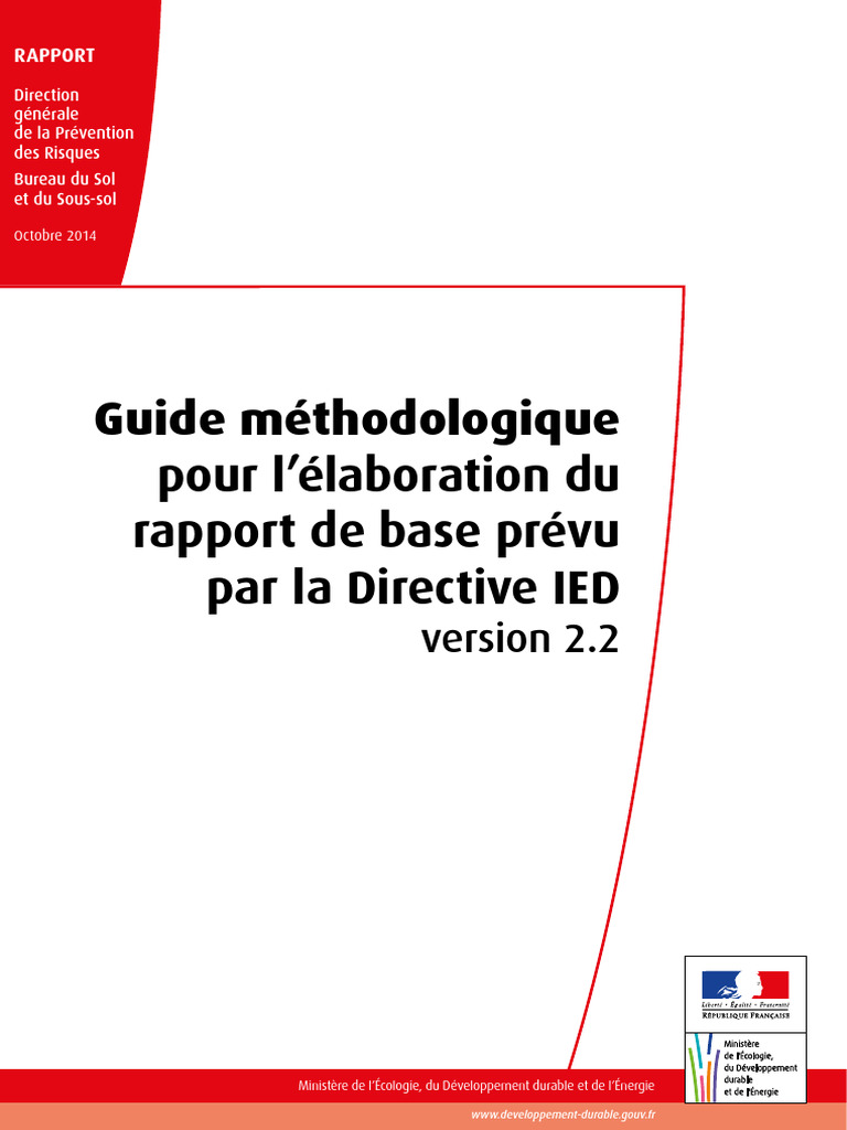 Guide Méthodologique Pour L'élaboration Du Rapport de Base Prévu Par La ...