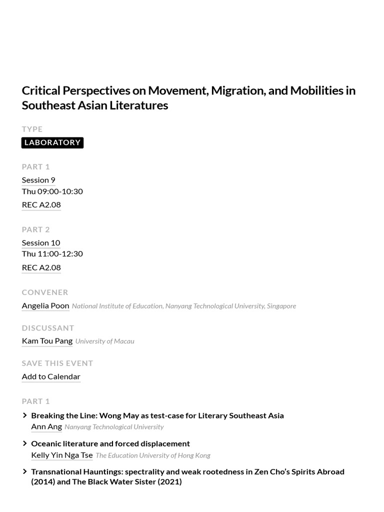 Critical Perspectives On Movement, Migration, and | PDF | Nationalism