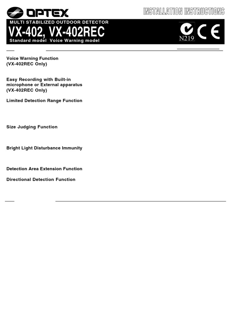 VX 402 Manual | PDF