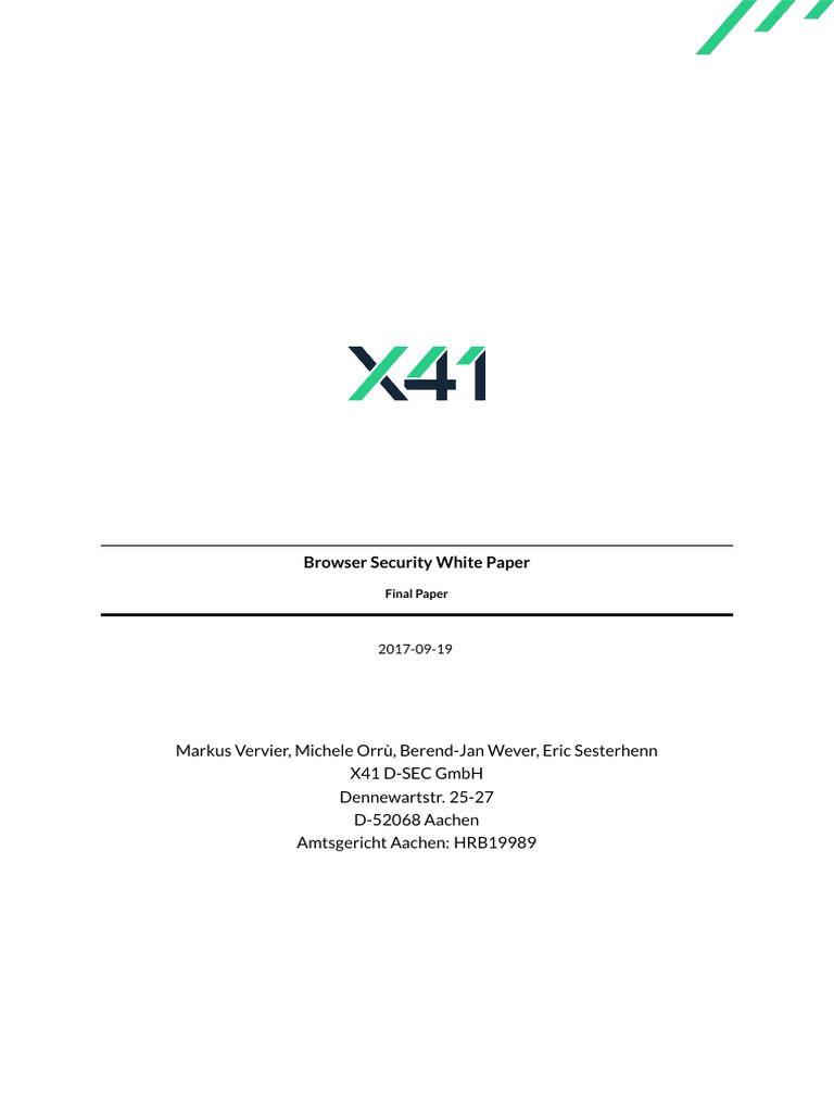 X41 Browser Security White Paper | PDF
