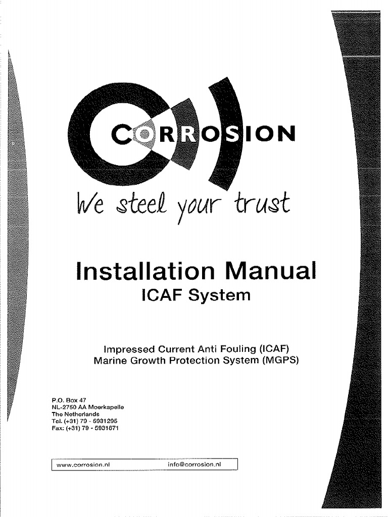 Corrosion ICAF Installation Manual | PDF
