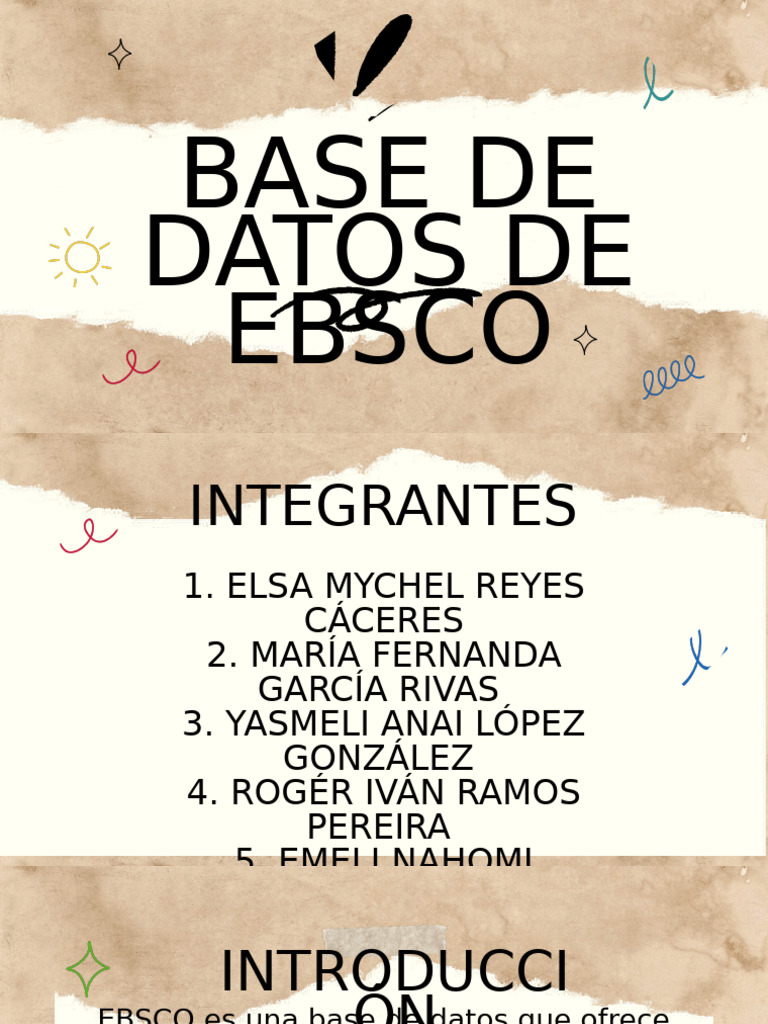 Presentación Base De Datos Ebsco Pdf