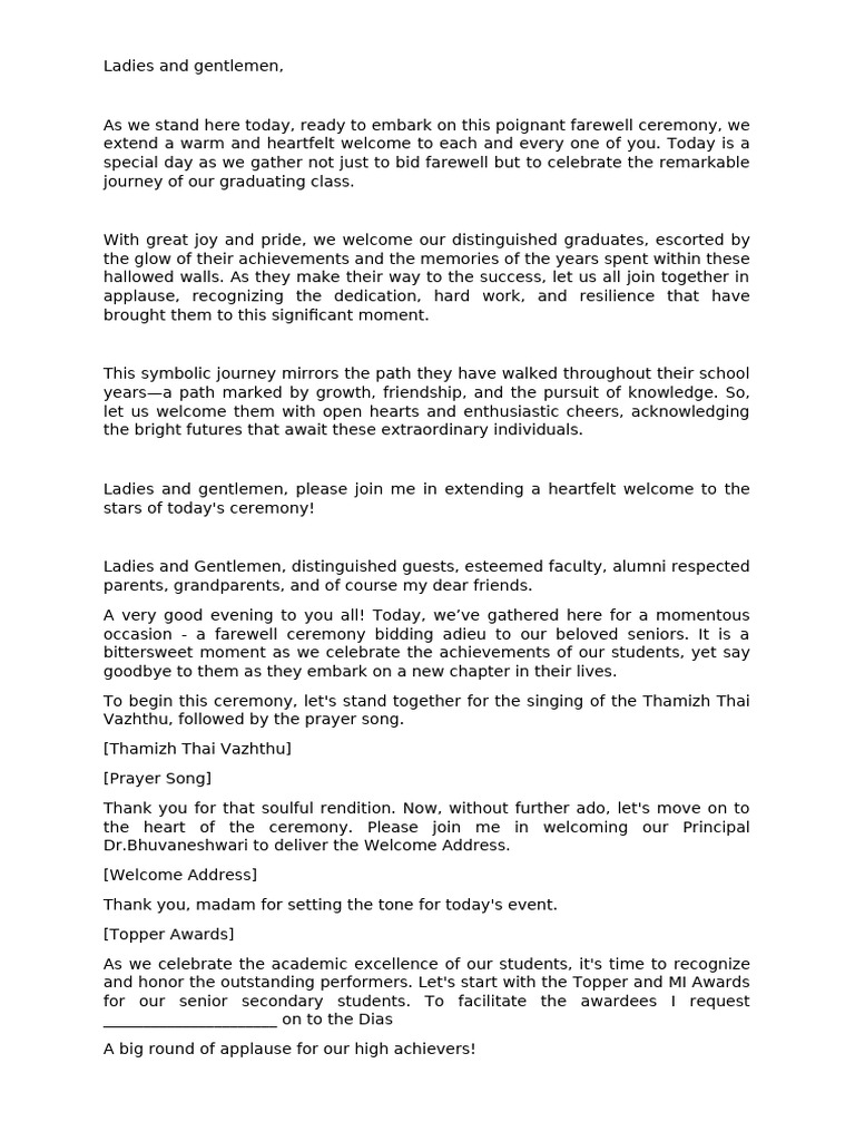 compering script | PDF