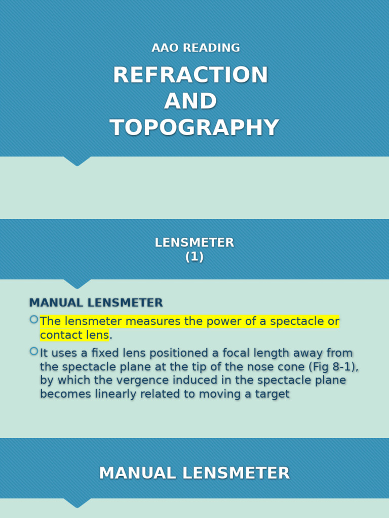 Aao Reading Refraction and Topography | PDF