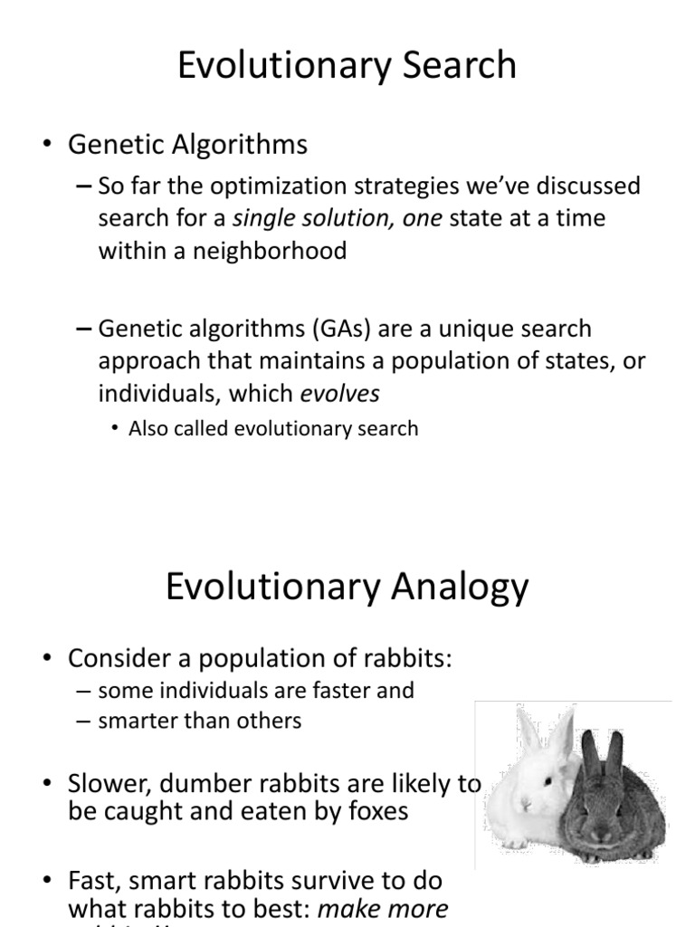 Understanding Genetic Algorithms in Evolutionary Search | PDF | Genetic ...