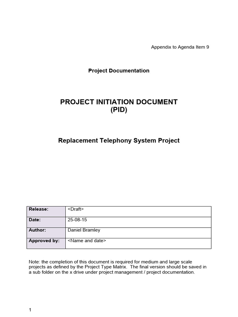 Appendix Replacement Telephone System PID Appendix | PDF