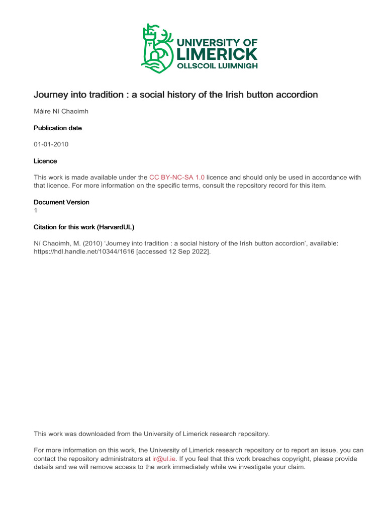 2010 - Ni Chaoimh - Irish Button Accordion | PDF