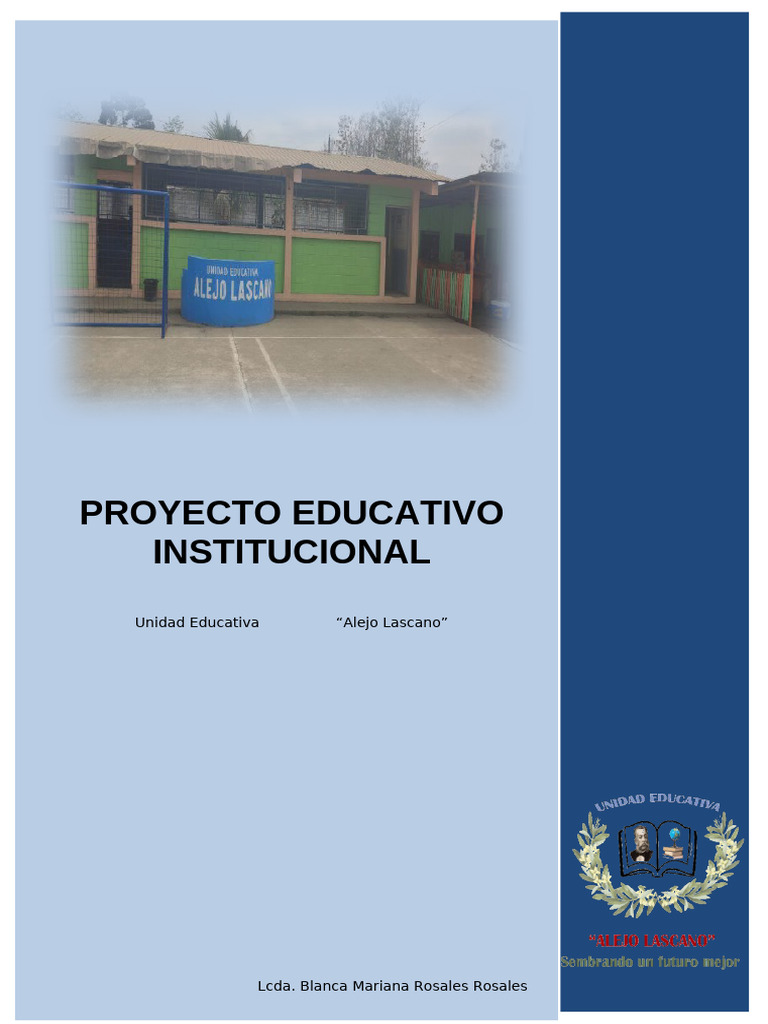 UEAL PROYECTO EDUCATIVO INSTITUCIONAL (Luis) | PDF