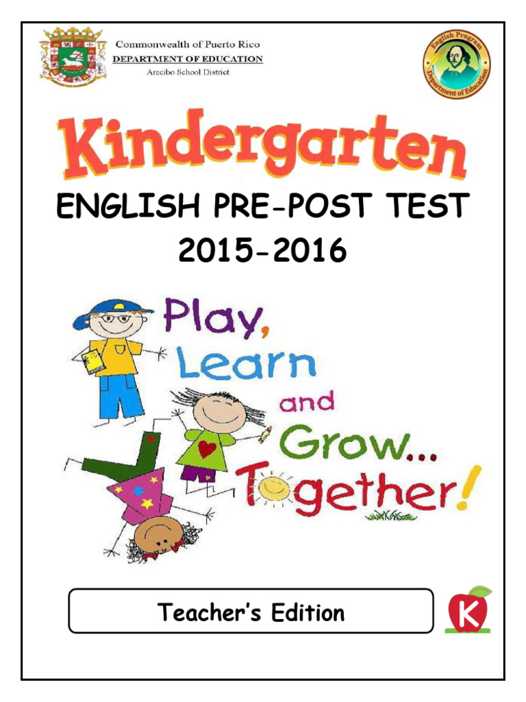 Pre-Post Kindergarten Teacher - S Edition | PDF