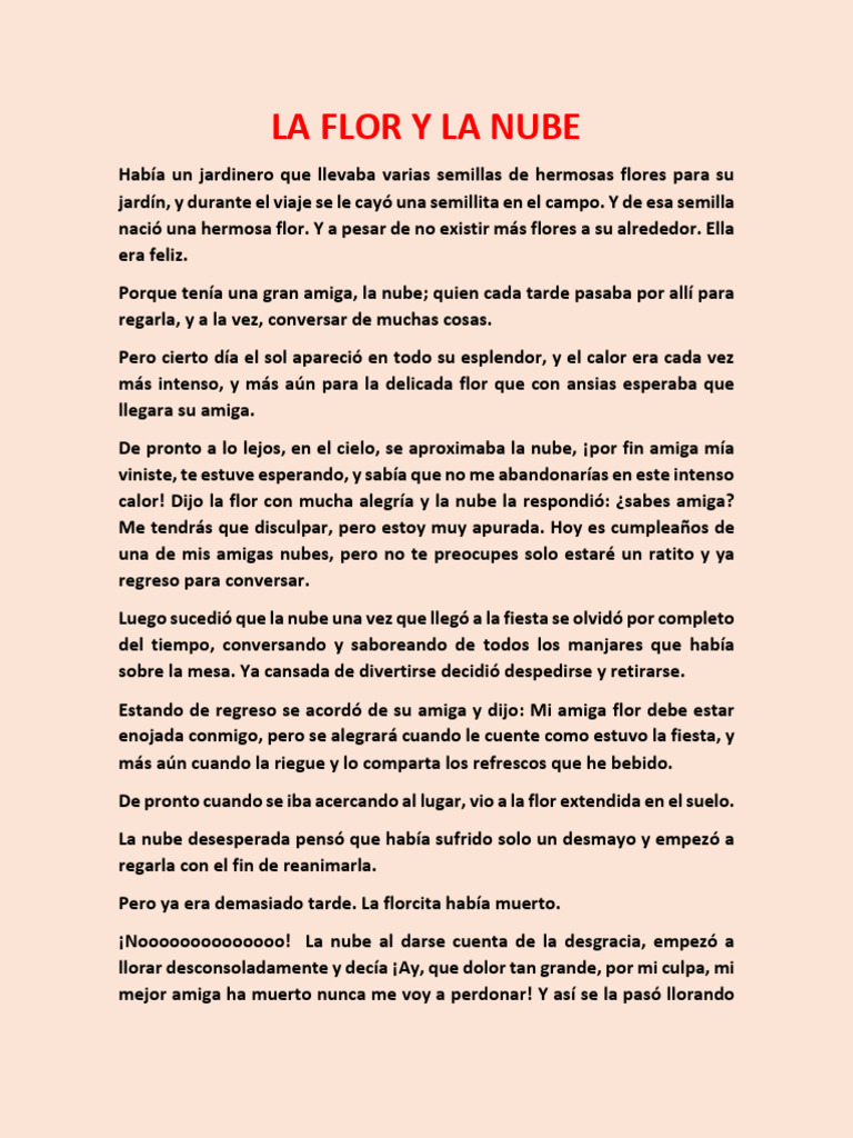 LA FLOR Y LA NUBE | PDF