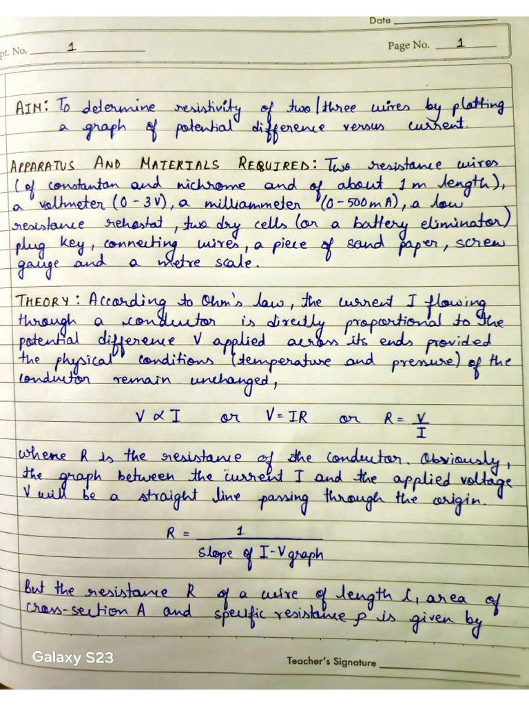 Physics Exp 1 and 2 | PDF
