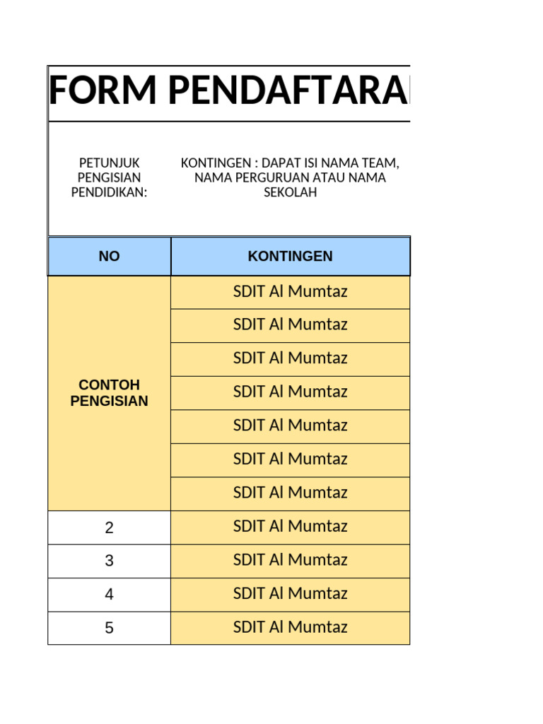 Form Pendaftaran Bapopsi Open Eksebisi O2sn Pencak Silat SD&SMP Se ...