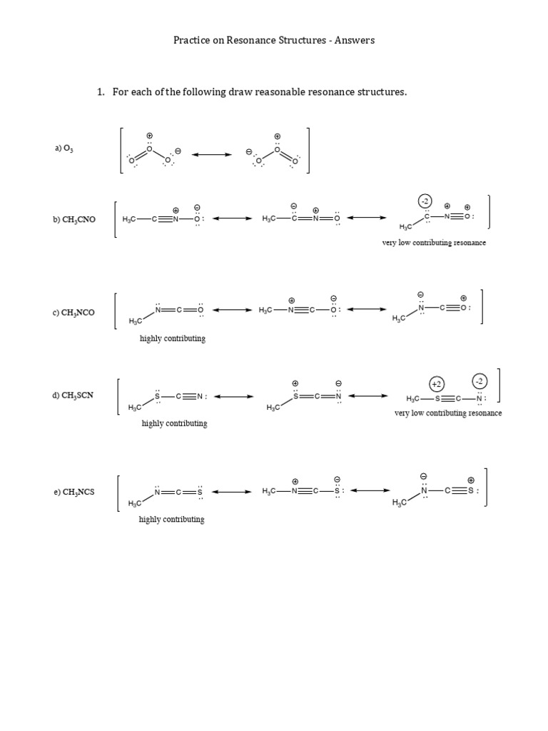 02 Resonance Structures 343 Ans | PDF