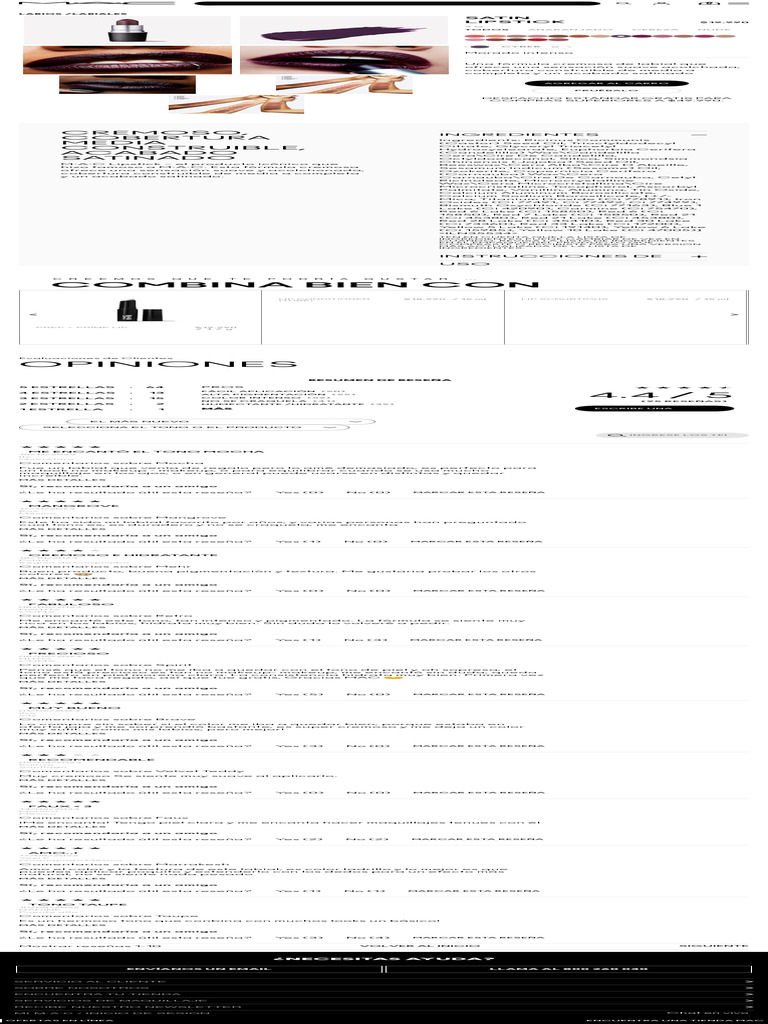 Satin Lipstick MAC Cosmetics Chile - Sitio Oficial | PDF