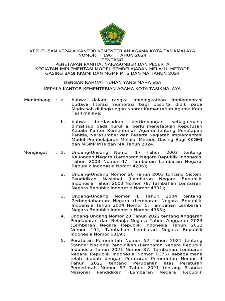 SK Gasing 2024 | PDF