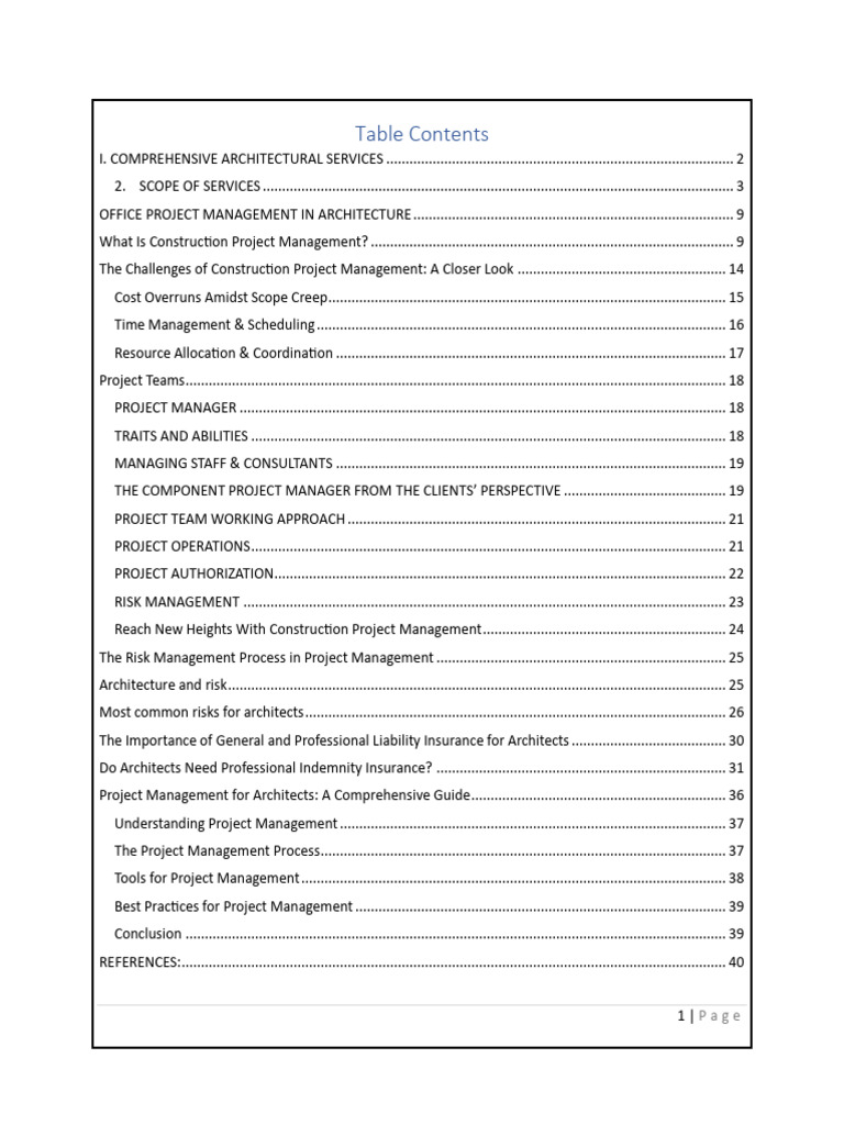 Project Management For Architects | PDF