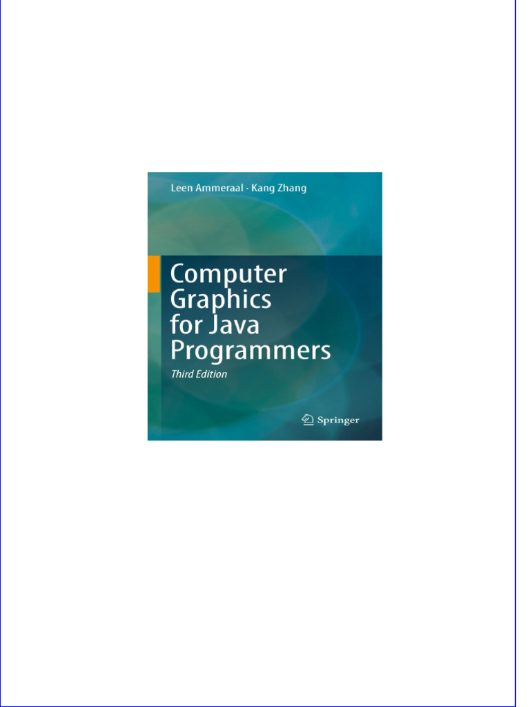 Immediate Download Springer Computer Graphics For Java Programmers 3rd
