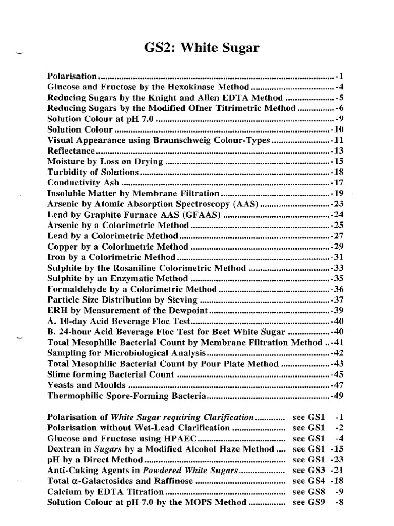 Sugar Analysis | PDF