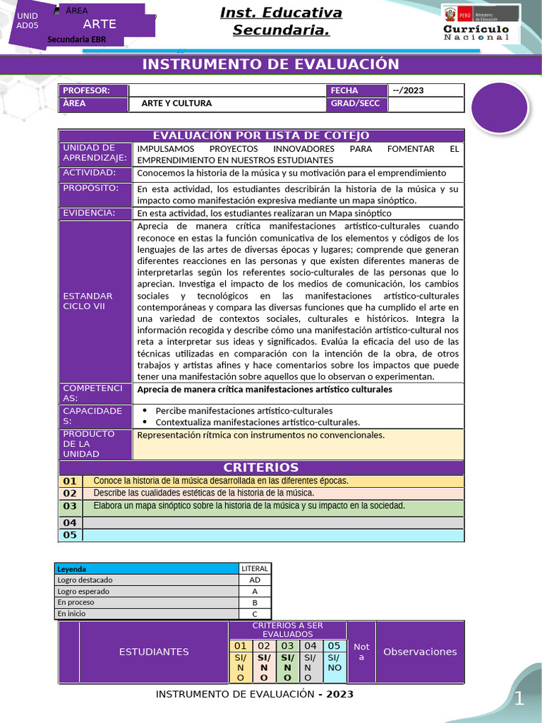 5° LC Act 01-Ayc-U5 | PDF