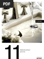 Tabela Preços - Cifial Banho 2011