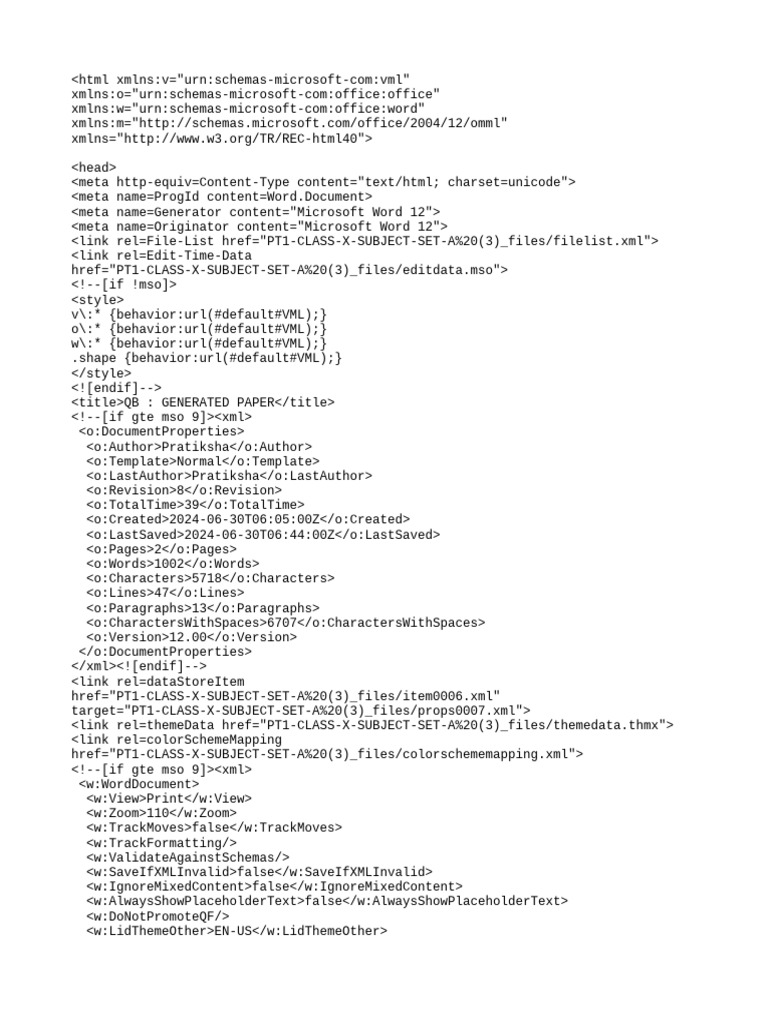 PT1 Class X Subject Set A | PDF