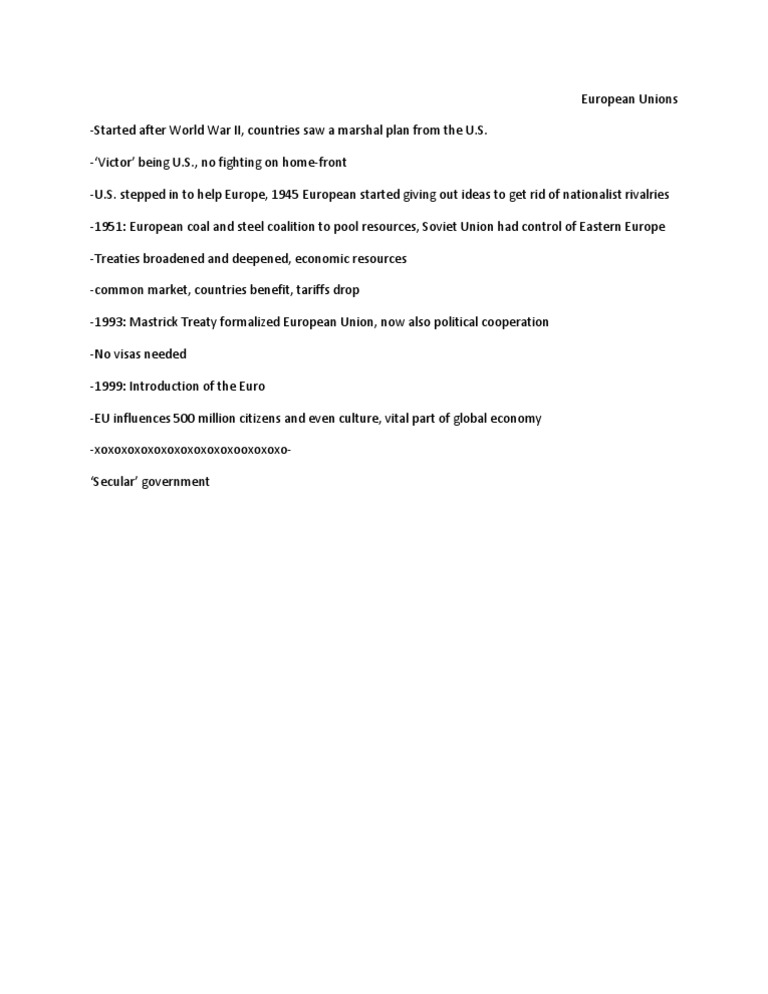 European Unions Notes | PDF