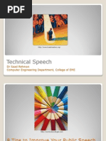 Technical Speech: DR Saad Rehman Computer Engineering Department, College of EME