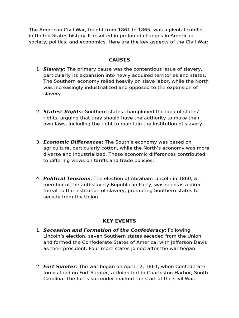 American Civil War Pdf