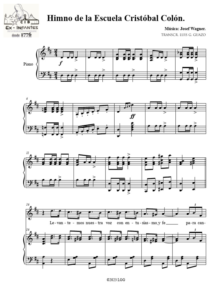 Himno Escuela Cristobal Colon | PDF