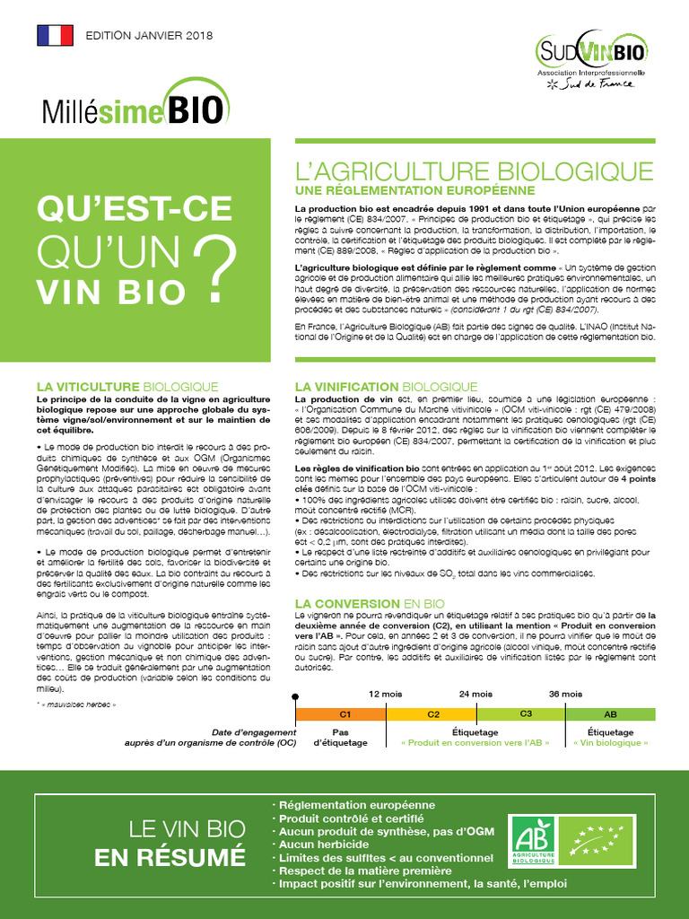 Qu'est Ce Qu'un Vin Bio ? | PDF