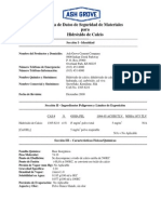 Hoja de Datos de Seguridad de Materiales para Hidróxido de Calcio