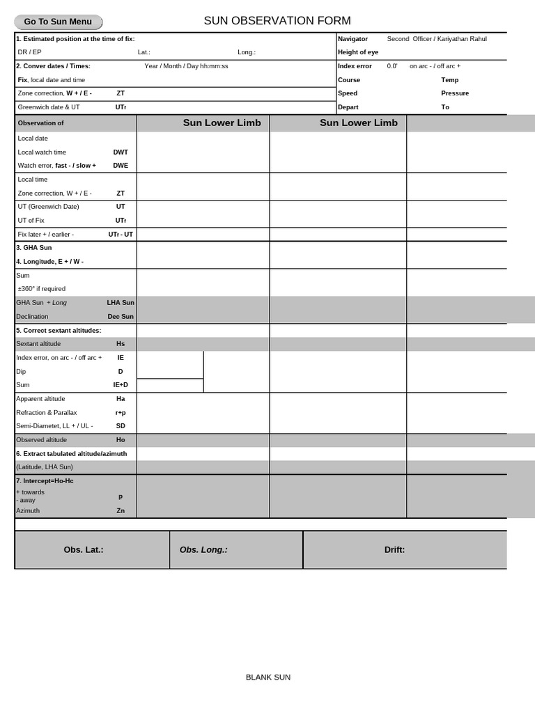 Sight Calculation - 2nd | PDF