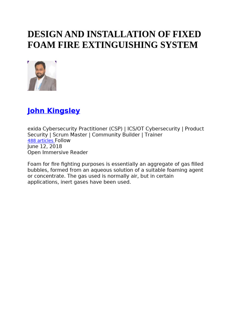 Design Installation Foam System Pdf