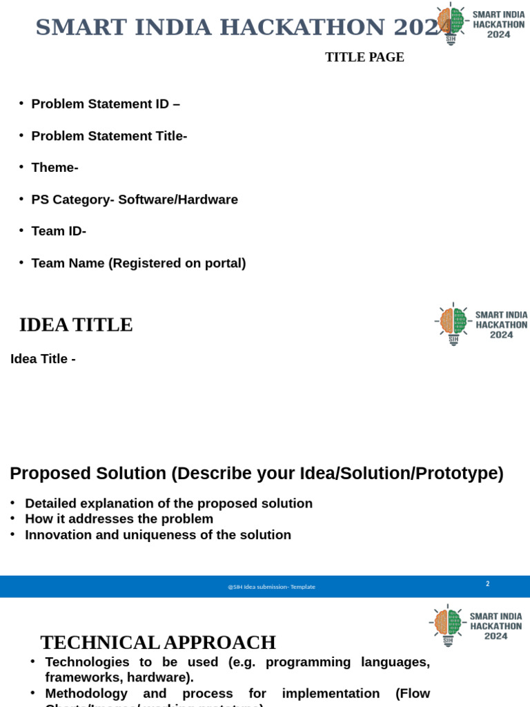 SIH2024 IDEA Presentation Format | PDF