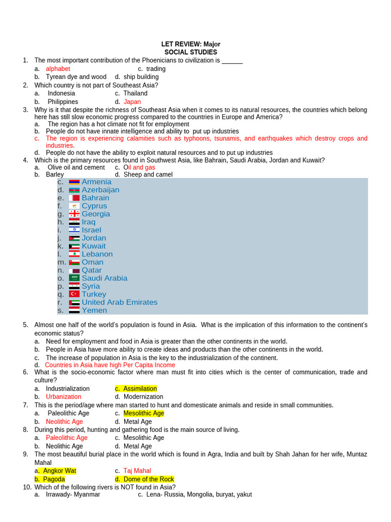 Let Reviewer Social Studies A | PDF