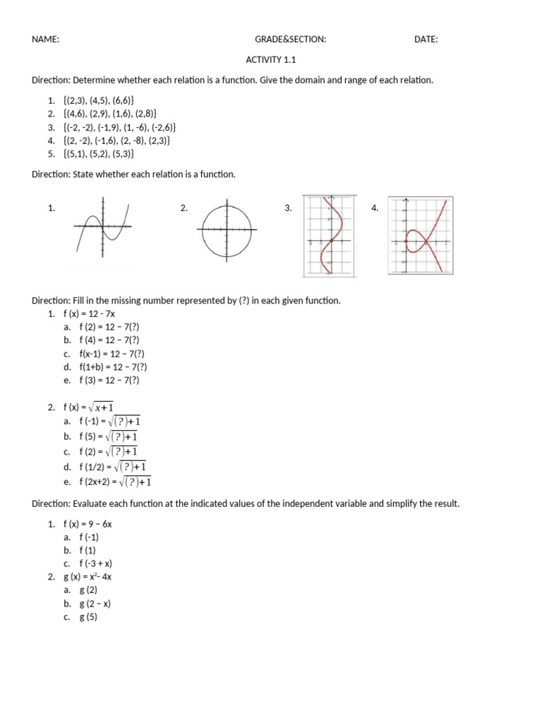 Gen Math Activity | PDF