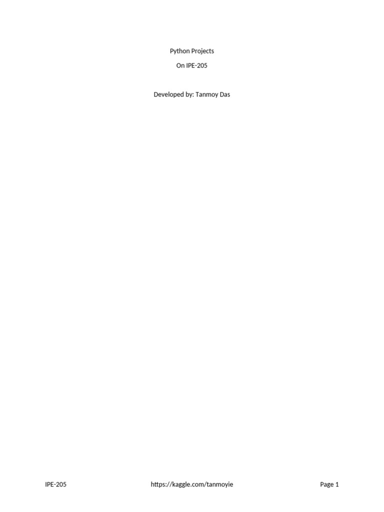 Python Projects On Applied Statistics by Tanmoy Das | PDF