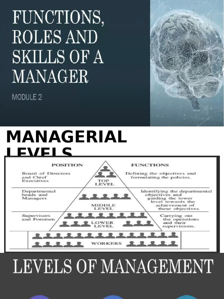 Understanding Managerial Levels and Roles | PDF | Skill | Leadership