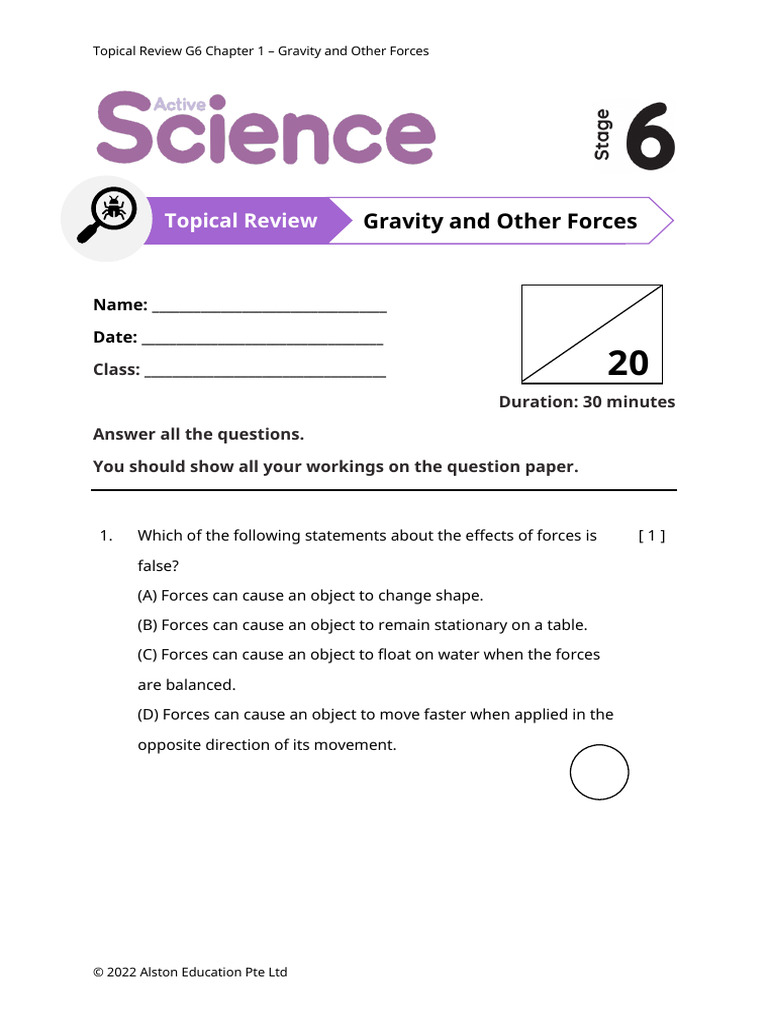 Active Science 6 C1 Topical Review 1819bf17fb9e25bc | PDF
