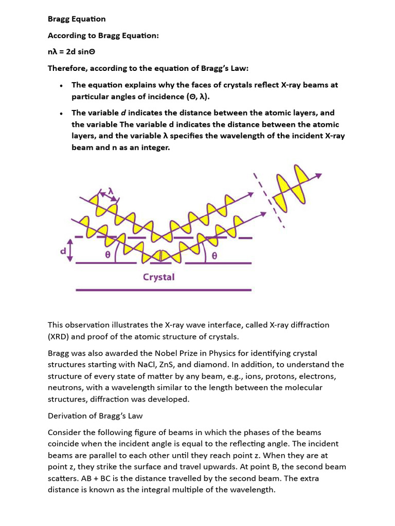 Bragg Equation | PDF