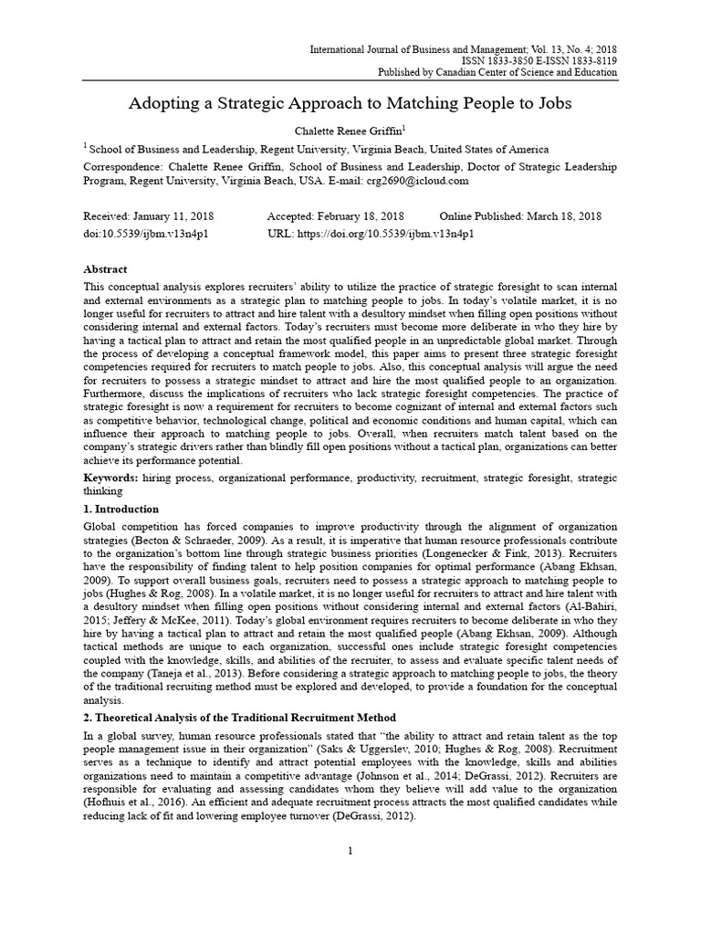 Strategic Job Matching for Recruiters | PDF | Recruitment | Turnover ...