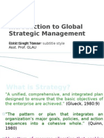 Introduction To Global Strategic Management: Click To Edit Master Subtitle Style