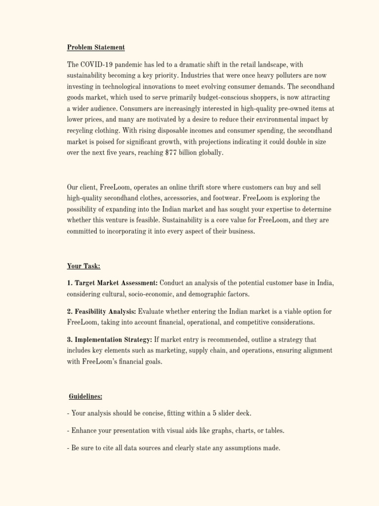 Problem Statement | PDF