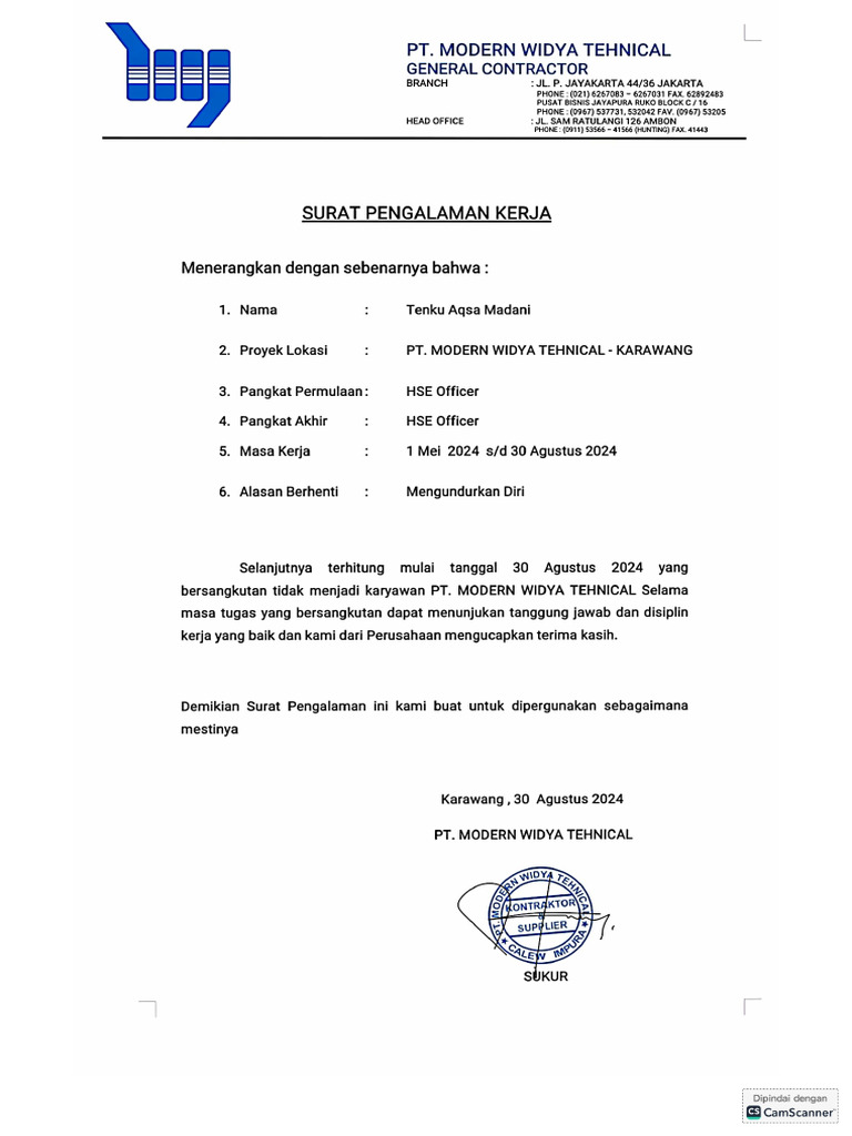 Paklaring | PDF