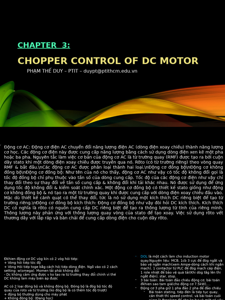 Chapter 4 Chopper Control of DC Motor | PDF