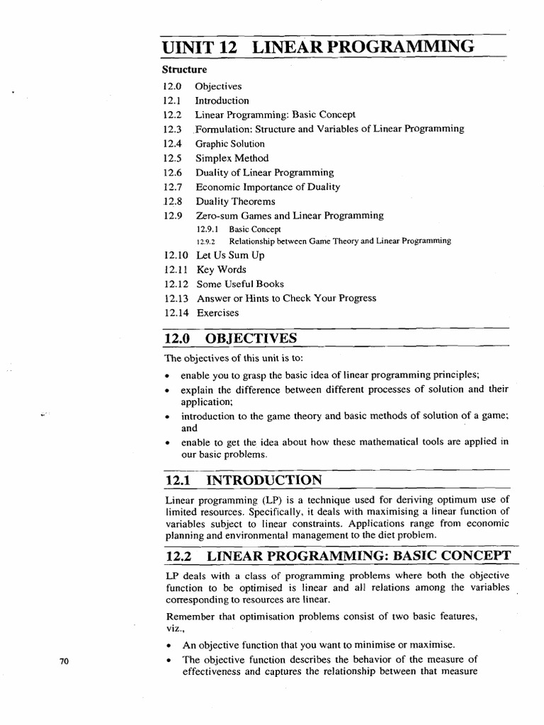 Basic Linear Programming | PDF