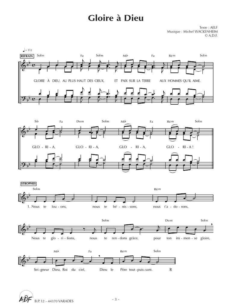 Gloria messes des pelerins pdf