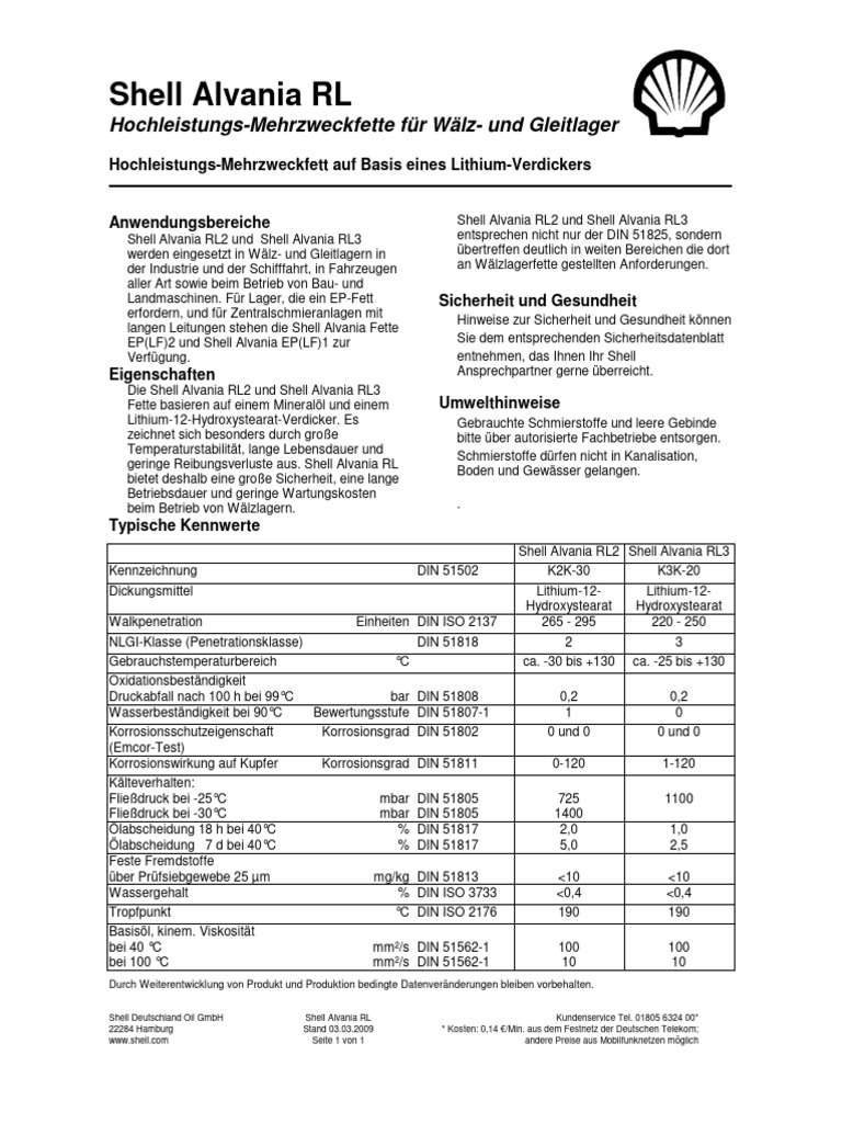 Shell AlvaniaRL TDB | PDF