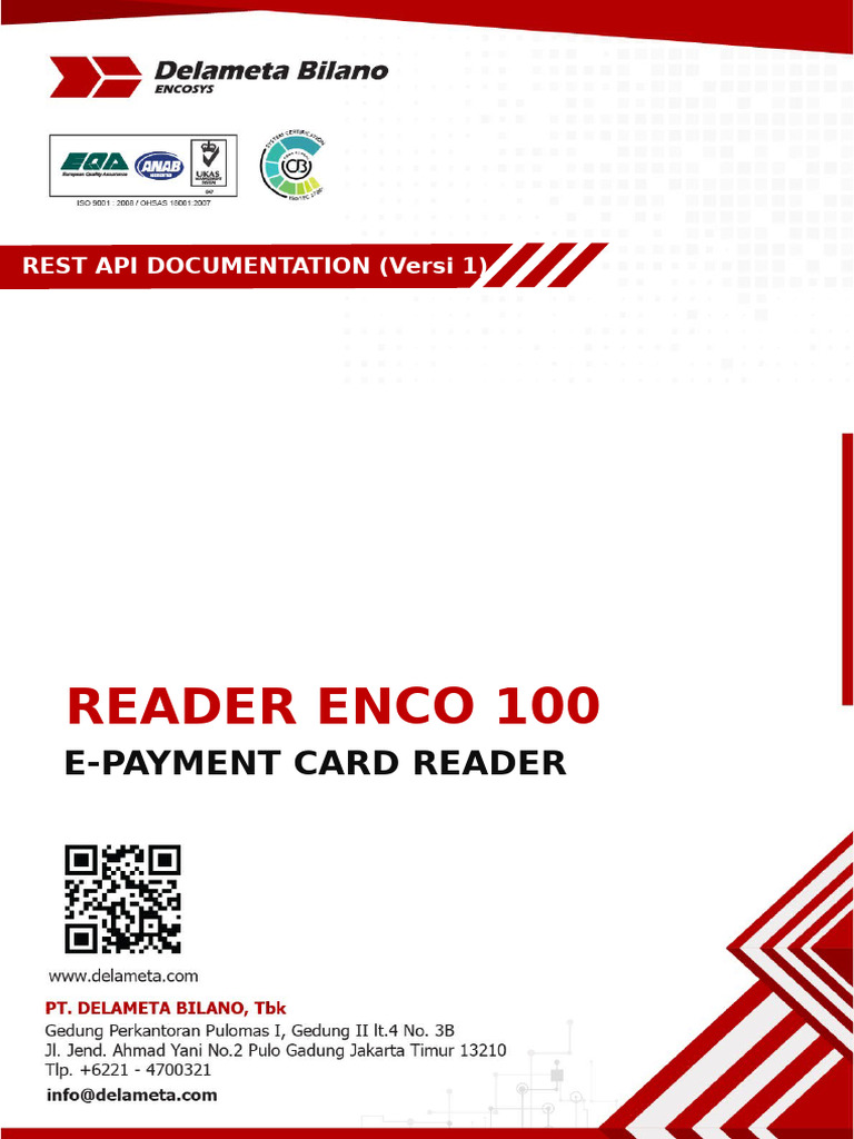 (DOKUMEN) Rest API Reader Enco 100 - Confidential | PDF
