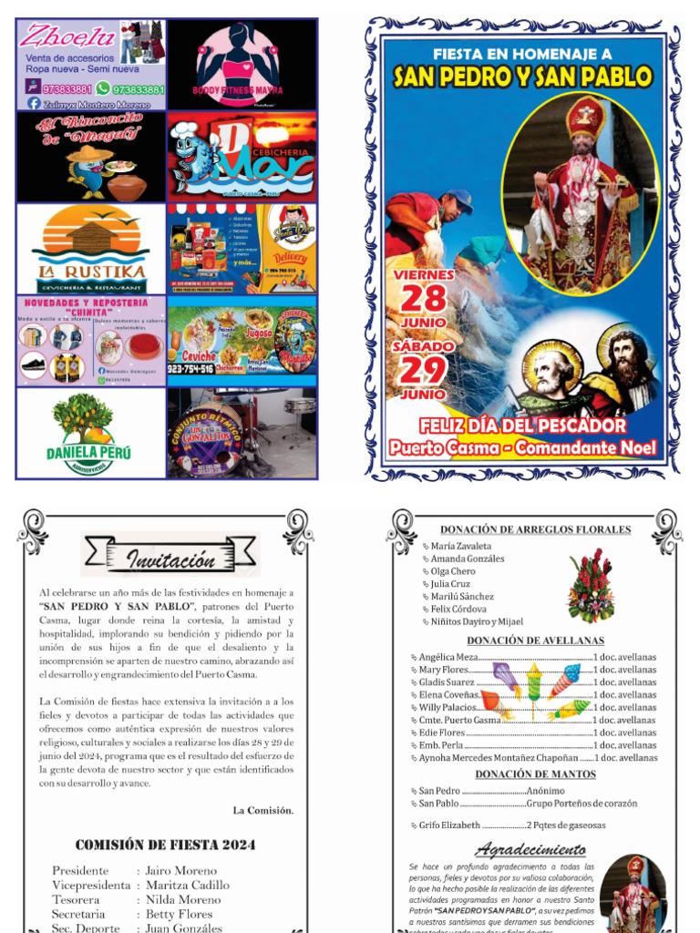 Programa San Pedro 2024 | PDF